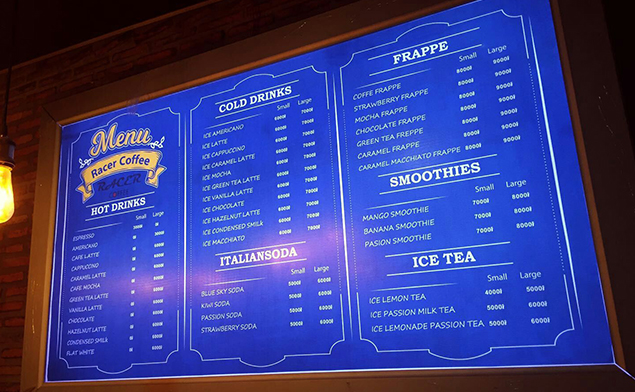 柬埔寨商場(chǎng)/餐館室內(nèi)拉布燈箱解決方案