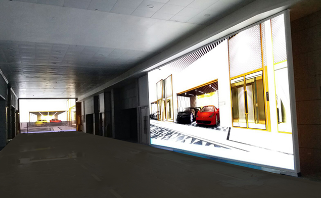 香港荃灣樓盤(pán)工程拉布燈箱解決方案