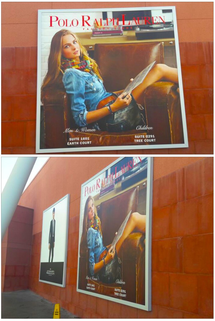 美國拉斯維加斯奧特萊斯外墻工程超薄拉布燈箱_02